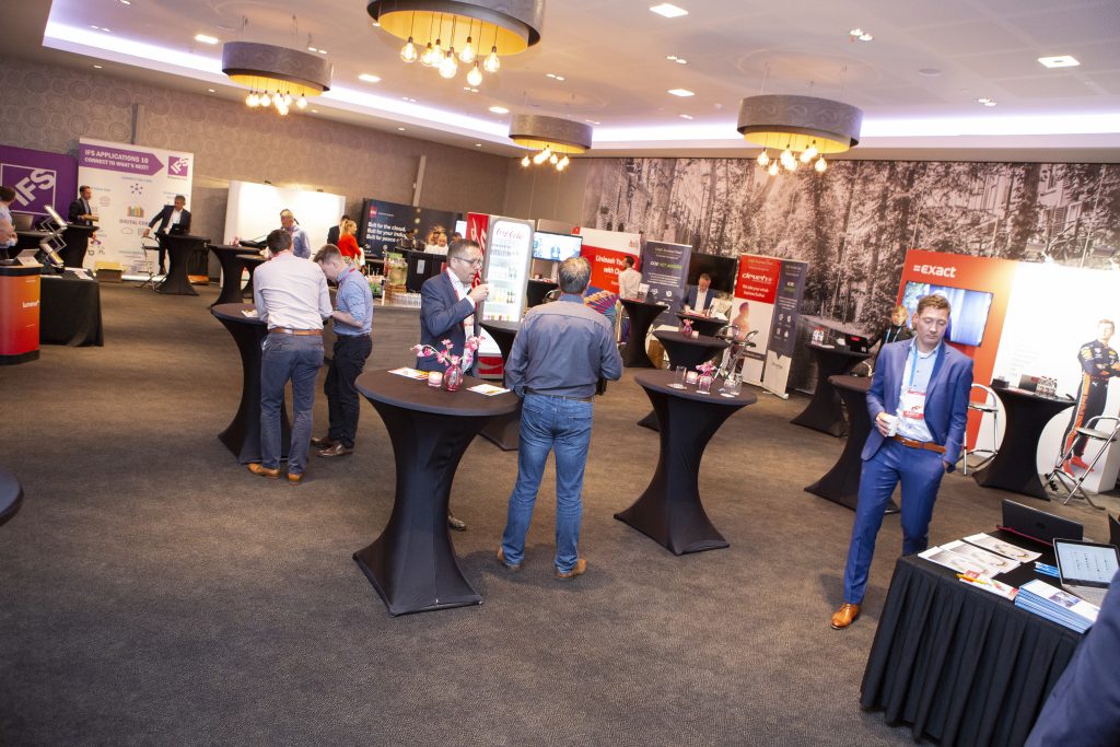 Exhibition area at the Lumenia ERP HEADtoHEAD event, The Netherlands 2019