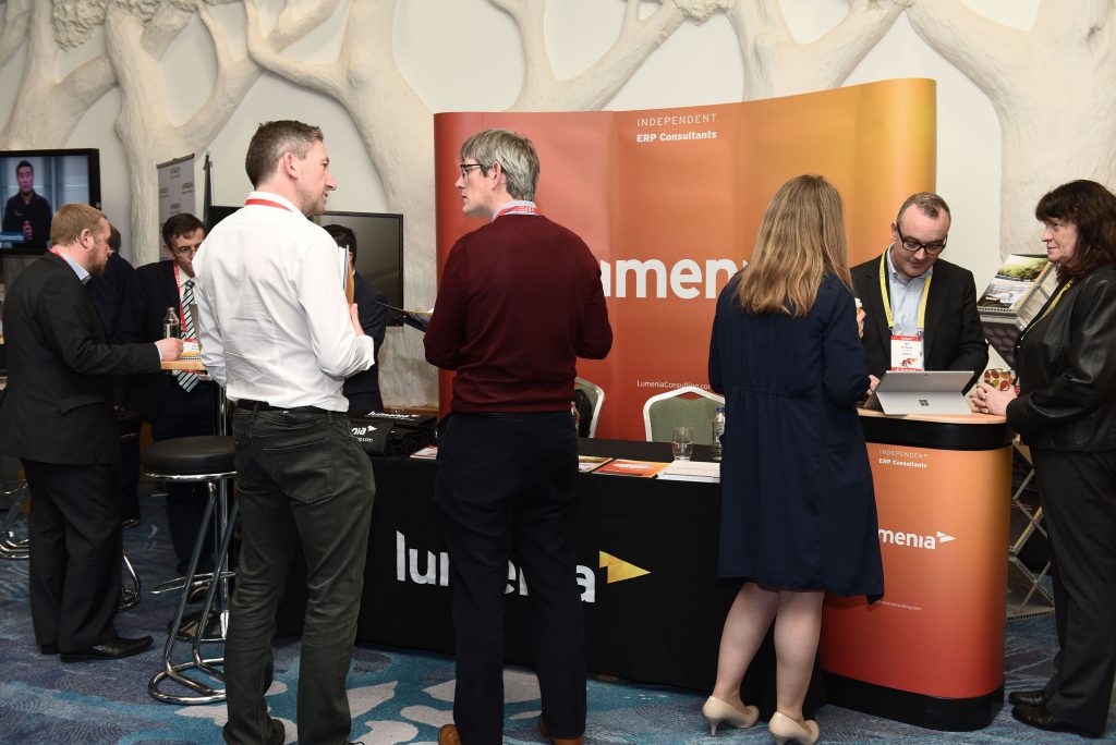 Discussions at the Lumenia ERP HEADtoHEAD event, Ireland 2018