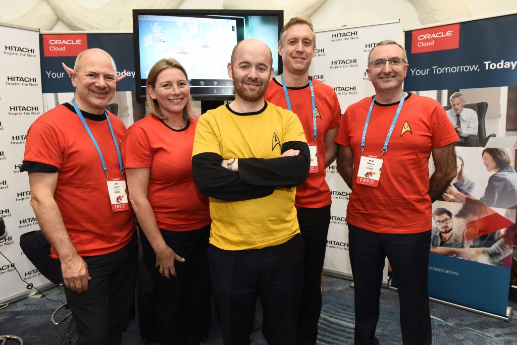 Oracle team as Star Trek at the Lumenia ERP HEADtoHEAD event, Ireland 2018
