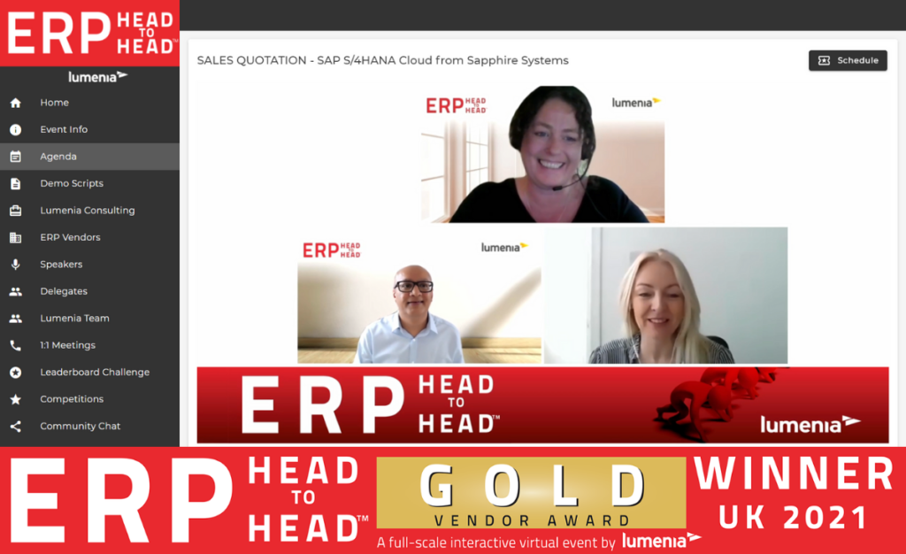 Winners of the Best Vendor Demonstration at the ERP HEADtoHEAD event UK 2021