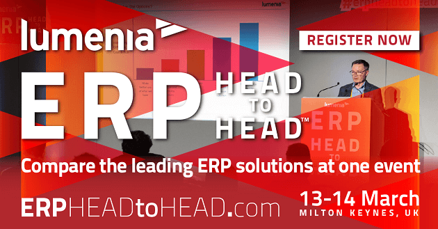 Compare 14 ERP solutions at the Lumenia ERP HEADtoHEAD event