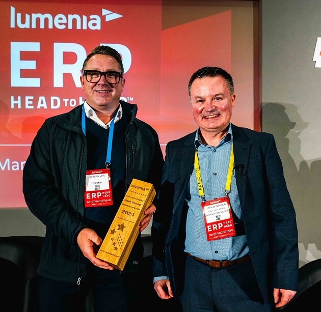 Winner Best Vendor Award ERP HEADtoHEAD event